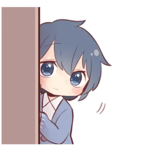 😏 애니메이션, 만화, 귀여운, 빼꼼, 카와이 telegram sticker