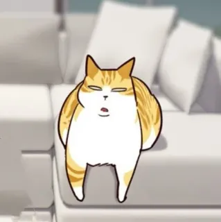 🐈 mèo, động vật, thú cưng, ghế sofa, hài hước, lười biếng telegram sticker