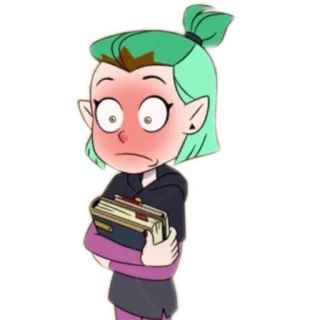 😳 Amity Blight The Owl House อมิตี้ ไบลท์, The Owl House, การ์ตูน, เขิน, อนิเมะ, เวทมนตร์, แม่มด telegram sticker