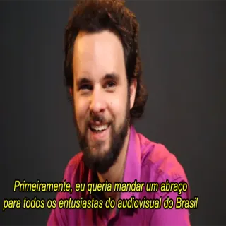 🙍‍♂️ Primeiramente, eu queria mandar um abraço
para todos os entusiastas do audiovisual do Brasil retrato, hombre, entusiasta, audiovisual, Brasil telegram sticker