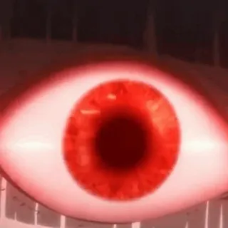♥️ oeil, rouge, animé, manga whatsapp sticker