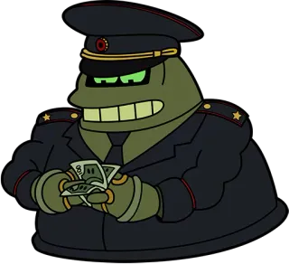 👮 Zapp Brannigan Futurama Cartone animato, Robot, Militare, Uniforme, Futurama telegram sticker
