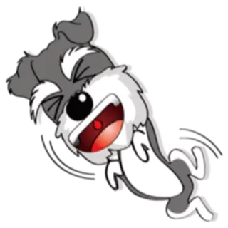 😂 perro, dibujo animado, animal, mascota, lindo telegram sticker