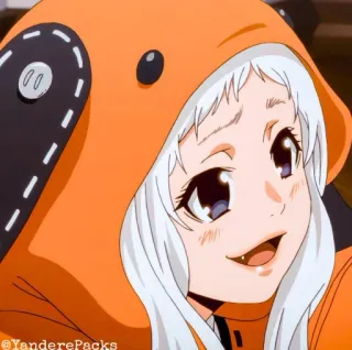 🥢 @YanderePacks anime, girl, hoodie, cute whatsapp sticker