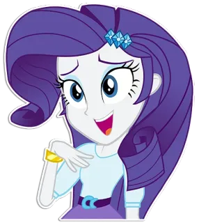👉 Rarity My Little Pony raridade, My Little Pony, desenho animado, pônei telegram sticker