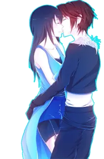 😘 beijo, anime, casal, romance, amor, afeição telegram sticker