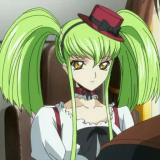 🔗 C.C. Code Geass Anime, Personagem, C.C., Code Geass, Garota, Ilustração telegram sticker