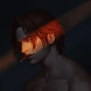🚬 мужчина, мужской, портрет, искусство, цифровое искусство telegram sticker