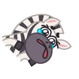 😭 zebra, crying, sad, animal, cartoon, sticker telegram sticker