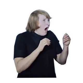 😩 geschockt, überrascht, Angst, verängstigt, Schrei, Person telegram sticker