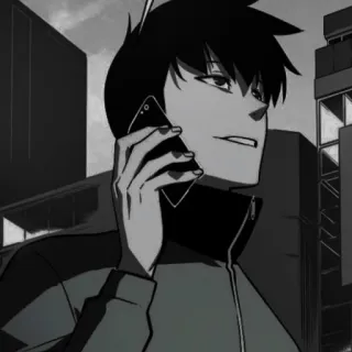 ⚓️ anime, manga, character, phone, talking telegram sticker