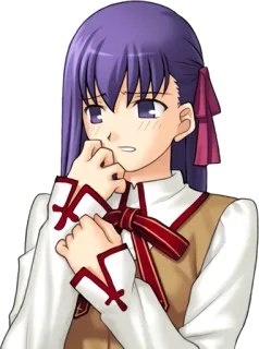 🤔 Sakura Matou Fate/stay night Anime, Manga, Sakura Matou, Fate/stay night, Personnage, Fille telegram sticker