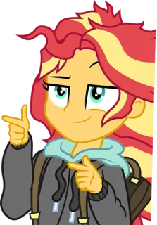 😏 Sunset Shimmer My Little Pony: Equestria Girls サンセットシマー, マイリトルポニー, エクエストリア・ガールズ, アニメ, キャラクター whatsapp sticker