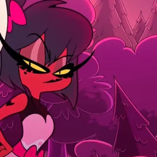 😒 Millie Helluva Boss folletto, demone, Helluva Boss, cartone animato, Millie telegram sticker