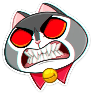 😡 Katze, wütend, Cartoon, Tier, Illustration, Meme, Haustier telegram sticker
