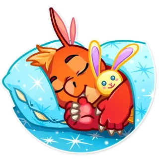 😴 dormir, animal, oreiller, mignon, détente, sommeil, dessin animé telegram sticker