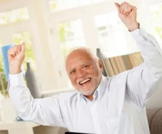 🥳 Hide the Pain Harold Mème, Fête, Joie, Internet whatsapp sticker