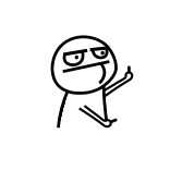 🖕 Meme, Dedo do meio, Ofensivo, Boneco palito, Trollface whatsapp sticker