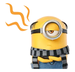 😠 Minion Despicable Me minion, cartoon, displeased, annoyed, yellow, glasses, character telegram sticker