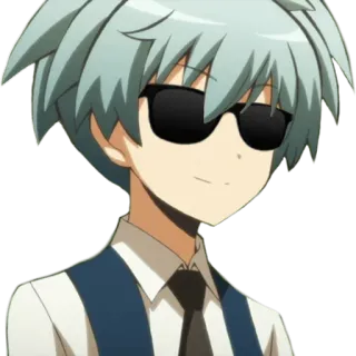 😎 Nagisa Shiota Assassination Classroom Anime, Cartoni animati, Nagisa Shiota, Assassination Classroom, Occhiali telegram sticker