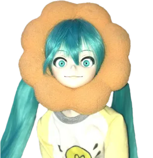 🦁 Hatsune Miku Аниме, Цветок, Кукла, Мику, Hatsune Miku, Вокалоид telegram sticker