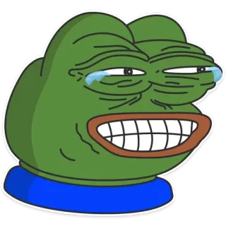 😂 Pepe the Frog 表情包, Pepe, 青蛙, 难过, 哭泣, 网络迷因, 表情符号 whatsapp sticker