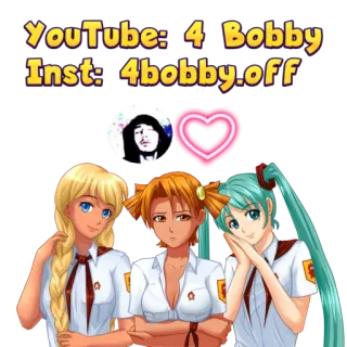 ☀️ YouTube: 4 Bobby
Inst: 4bobby.off Anime, Chicas, Redes sociales, Nombre de usuario, Ilustración telegram sticker