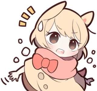 😥 Q版, 动漫, 可爱, 贴纸, 卡通 telegram sticker