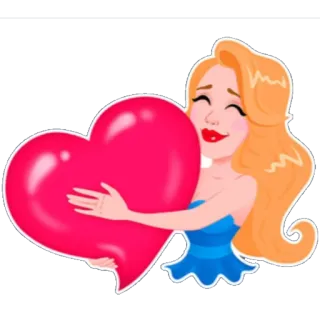 ❤ 하트, 사랑, 여자, 포옹, 로맨틱, 애정 telegram sticker