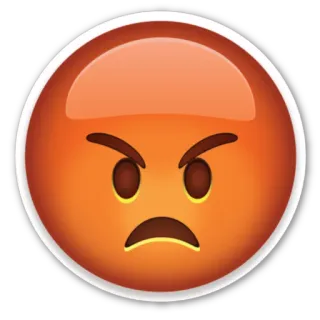 😡 emoji, angry, upset, frustrated, mad, expression telegram sticker