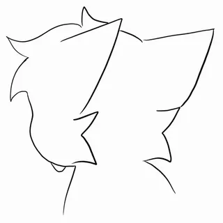 🐀 cat, animal, ears, outline, drawing telegram sticker