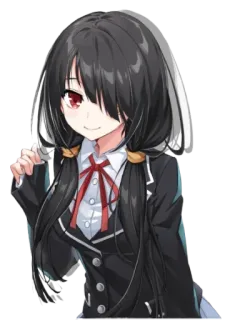 😊 Tokisaki Kurumi Date A Live Anime, Ragazza, Personaggio, Date A Live, Tokisaki Kurumi, Uniforme scolastica, Carina telegram sticker