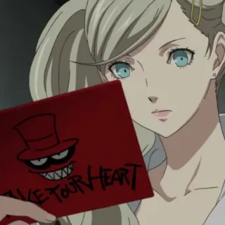 🍬 Ann Takamaki Persona 5 TAKE YOUR HEART persona 5, anime, take your heart, game, jrpg whatsapp sticker