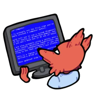 Лис программист telegram stickers
