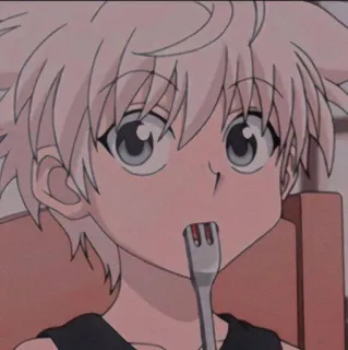 💞 Killua Zoldyck Hunter x Hunter Anime, Killua, Hunter x Hunter, Mangiare, Cartoni animati telegram sticker