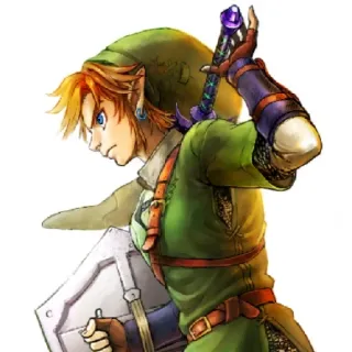 😁 Link The Legend of Zelda Link, The Legend of Zelda, Videojuego, Héroe, Espada, Escudo telegram sticker