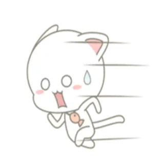 😰 cat, running, cute, cartoon, animal, animated, speed telegram sticker