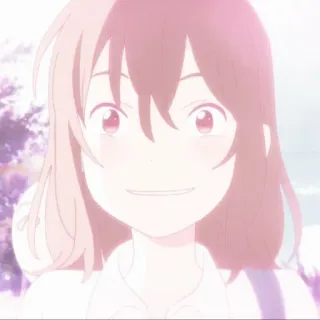 🌷 fille anime, mignon, souriant, portrait, manga, dessin animé telegram sticker