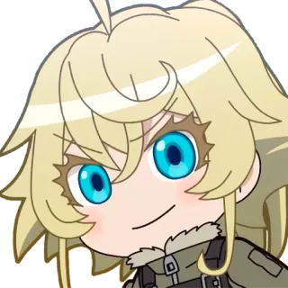 😊 Tanya Degurechaff Saga of Tanya the Evil Anime, Militär, Magie, Fantasy, Isekai, Mädchen, Charakter whatsapp sticker