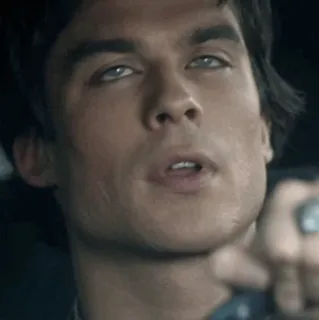 🙄 Damon Salvatore The Vampire Diaries мужчина, актер, Йен Сомерхолдер, вампир, телешоу, красивый, лицо telegram sticker