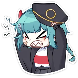 😡 Anime, Wütend, Frustriert, Niedlich, Chibi, Cartoon telegram sticker