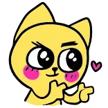 🐱 cat, cute, animal, kawaii, cartoon, love, heart telegram sticker