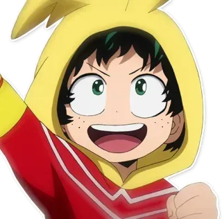 😍 Izuku Midoriya My Hero Academia Izuku Midoriya, Deku, My Hero Academia, anime, manga, hero, cartoon whatsapp sticker