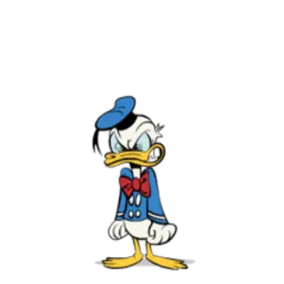😡 Donald Duck 도날드 덕, 디즈니, 만화, 화난, 캐릭터 telegram sticker