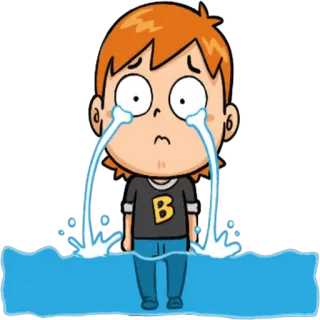 😢 weinen, traurig, tränen, emotion, cartoon, verärgert telegram sticker