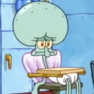 🧽 Squidward Tentacles SpongeBob SquarePants Carlo Tentacule, Bob l'éponge, Dessin animé, Nickelodeon whatsapp sticker