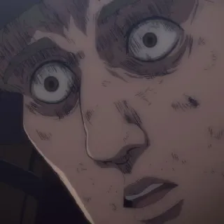 😱 Attack on Titan Anime, Horreur, Personnage, Guerre, Vieilli whatsapp sticker