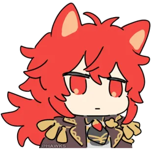 😐 @HAWKS cartoon, sticker telegram sticker