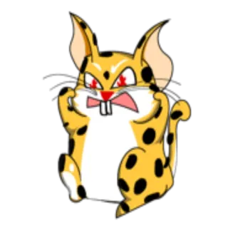 😡 binatang, kartun, marah, motif macan tutul, ilustrasi, stiker telegram sticker
