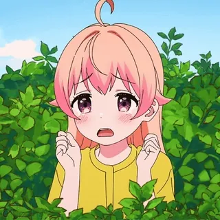 😭 Anime, Garota, Desenho animado, Fofo, Corar, Preocupada telegram sticker